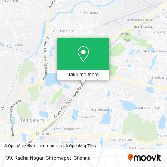 39, Radha Nagar, Chromepet map