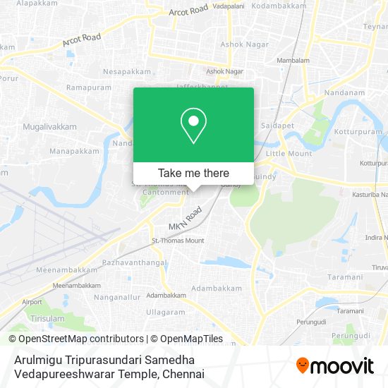 Arulmigu Tripurasundari Samedha Vedapureeshwarar Temple map