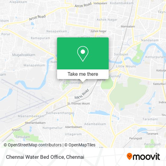 Chennai Water Bed Office map