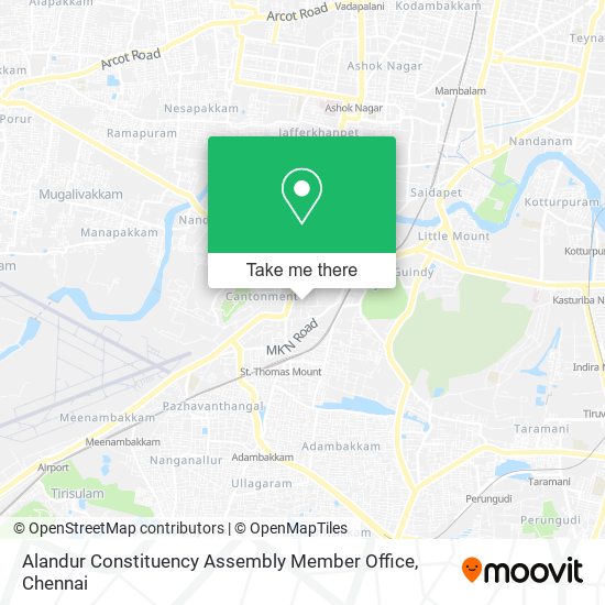 Alandur Constituency Assembly Member Office map
