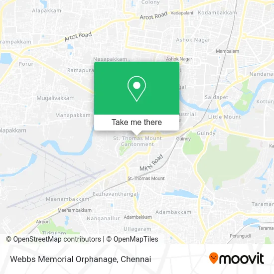 Webbs Memorial Orphanage map