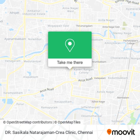 DR. Sasikala Natarajaman-Crea Clinic map