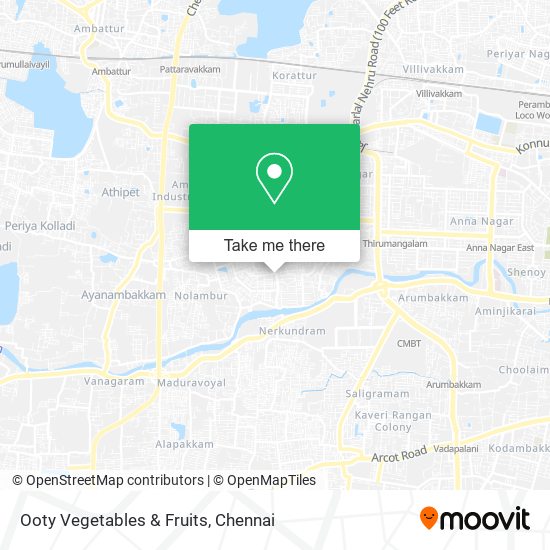 Ooty Vegetables & Fruits map
