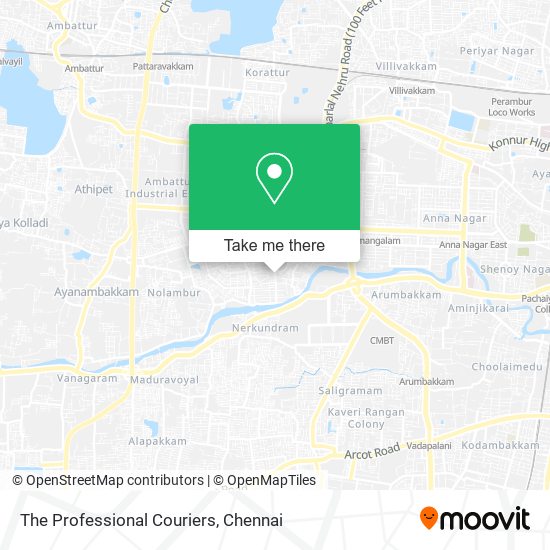 The Professional Couriers map