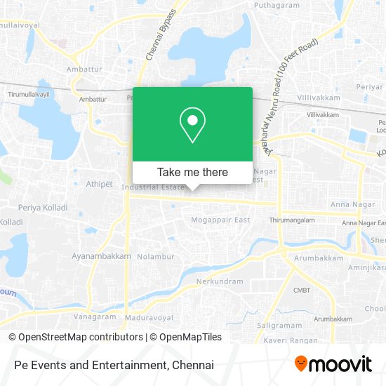 Pe Events and Entertainment map