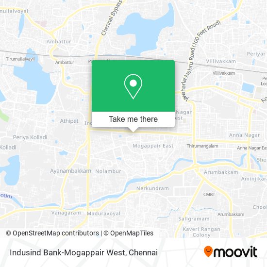 Indusind Bank-Mogappair West map