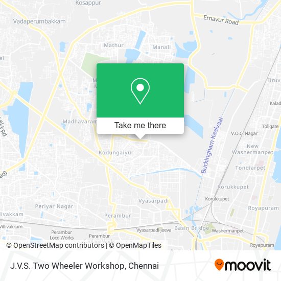 J.V.S. Two Wheeler Workshop map