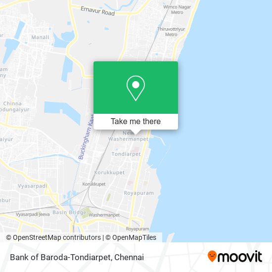 Bank of Baroda-Tondiarpet map