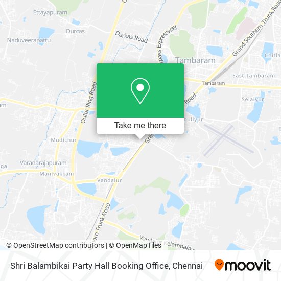 Shri Balambikai Party Hall Booking Office map