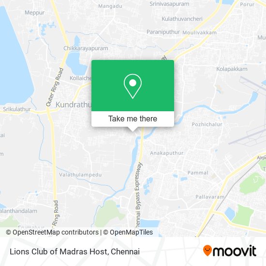 Lions Club of Madras Host map