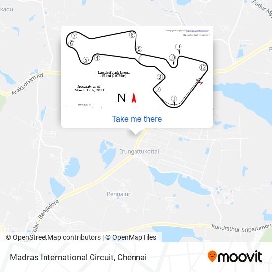 Madras International Circuit map
