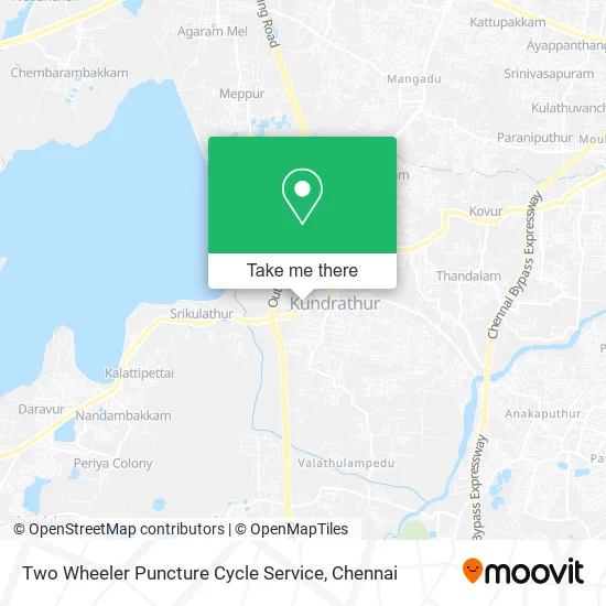 Two Wheeler Puncture Cycle Service map