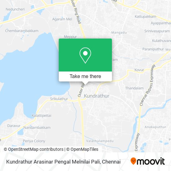Kundrathur Arasinar Pengal Melnilai Pali map
