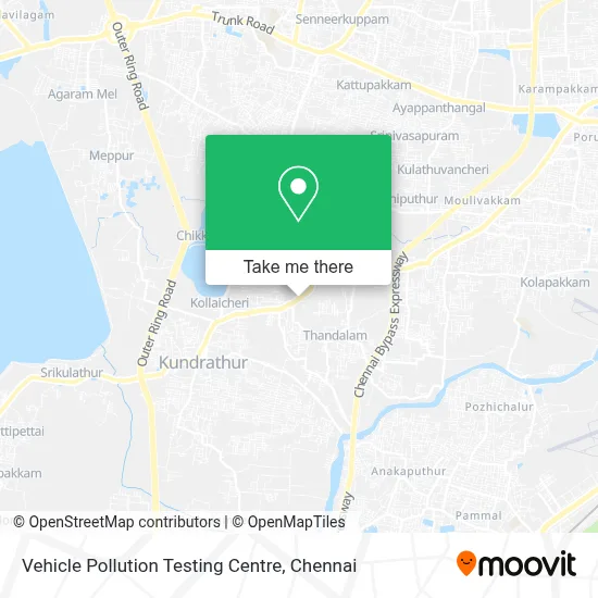 Vehicle Pollution Testing Centre map
