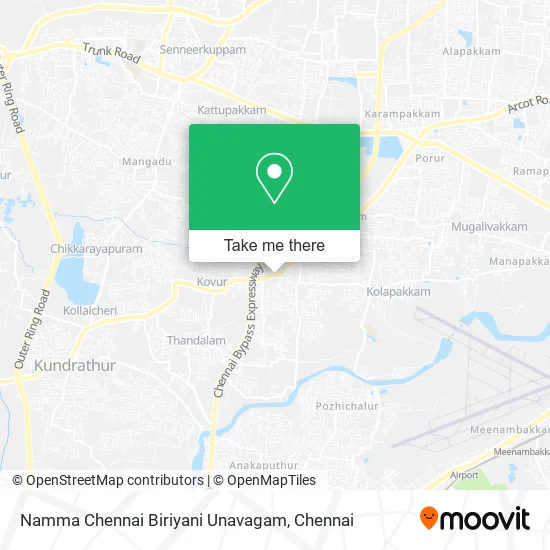 Namma Chennai Biriyani Unavagam map