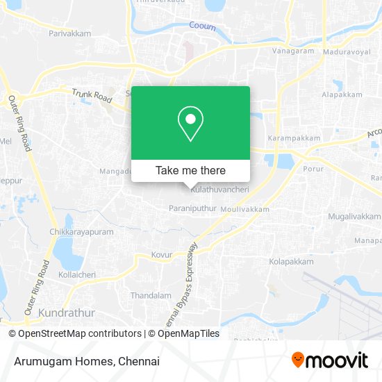 Arumugam Homes map