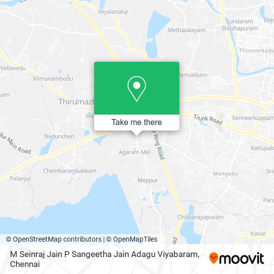 M Seinraj Jain P Sangeetha Jain Adagu Viyabaram map