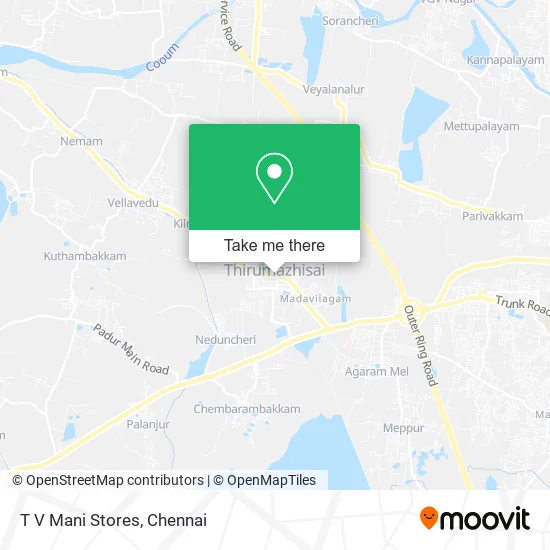 T V Mani Stores map
