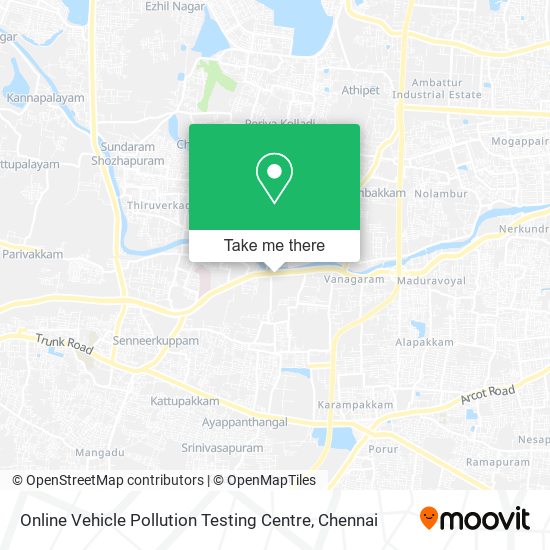 Online Vehicle Pollution Testing Centre map