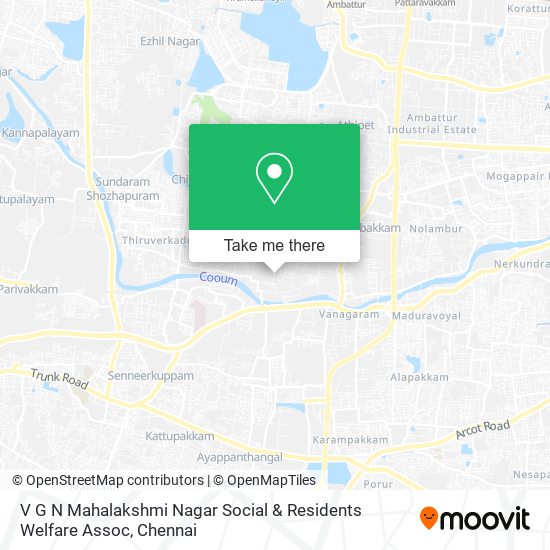 V G N Mahalakshmi Nagar Social & Residents Welfare Assoc map