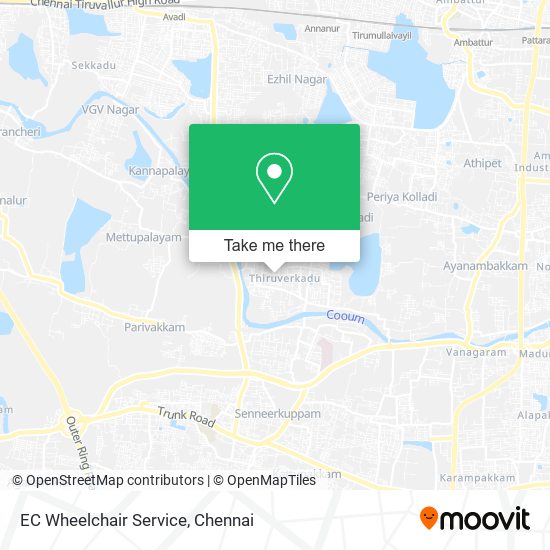 EC Wheelchair Service map