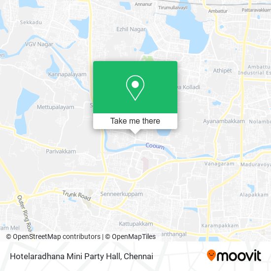 Hotelaradhana Mini Party Hall map
