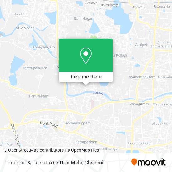Tiruppur & Calcutta Cotton Mela map