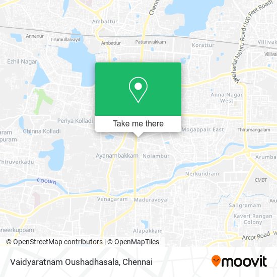 Vaidyaratnam Oushadhasala map