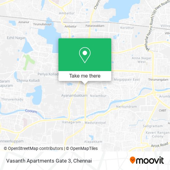 Vasanth Apartments Gate 3 map