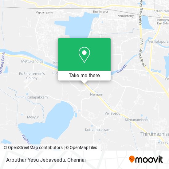 Arputhar Yesu Jebaveedu map