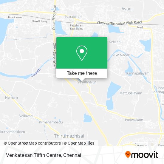 Venkatesan Tiffin Centre map