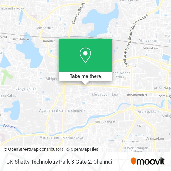 GK Shetty Technology Park 3 Gate 2 map