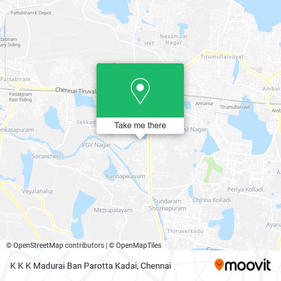 K K K Madurai Ban Parotta Kadai map