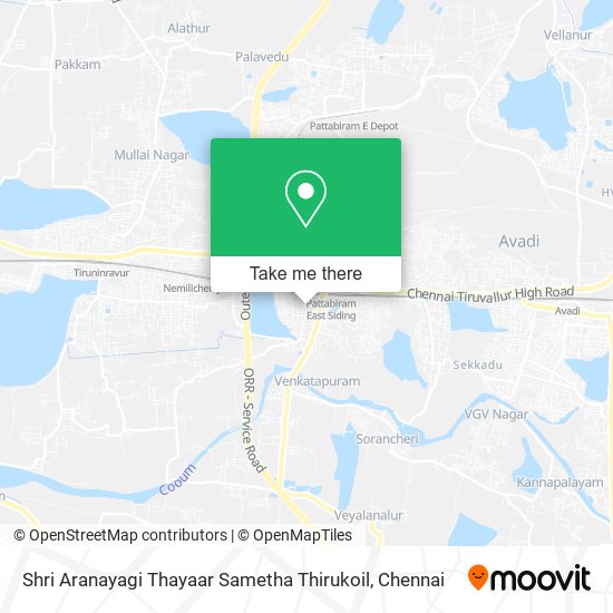 Shri Aranayagi Thayaar Sametha Thirukoil map
