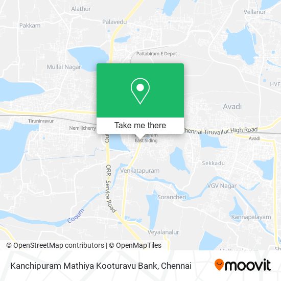 Kanchipuram Mathiya Kooturavu Bank map