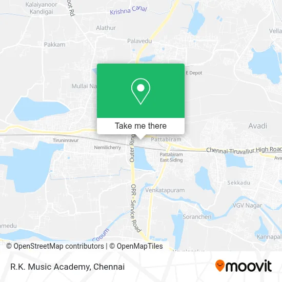 R K Music Academy map