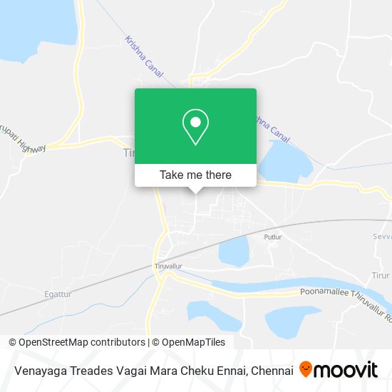 Venayaga Treades Vagai Mara Cheku Ennai map