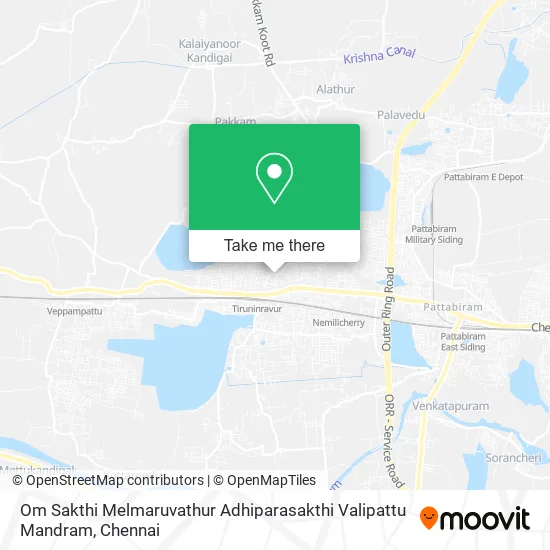Om Sakthi Melmaruvathur Adhiparasakthi Valipattu Mandram map