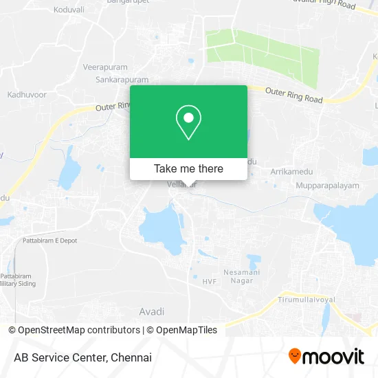 AB Service Center map