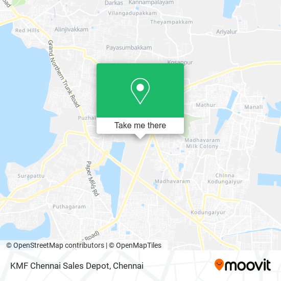 KMF Chennai Sales Depot map