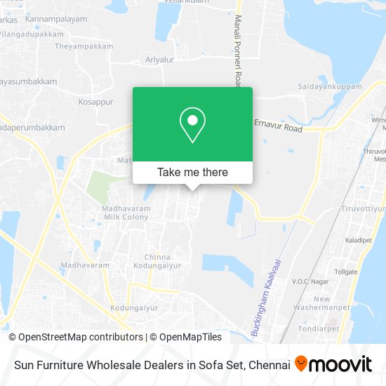 Sun Furniture Wholesale Dealers in Sofa Set map