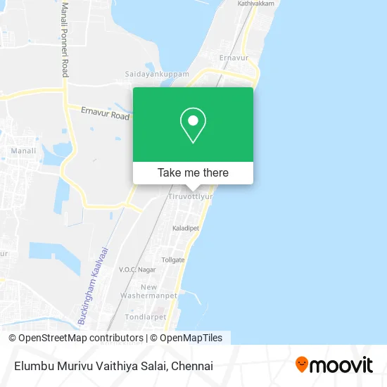Elumbu Murivu Vaithiya Salai map