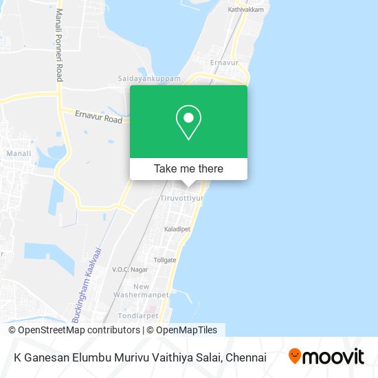 K Ganesan Elumbu Murivu Vaithiya Salai map