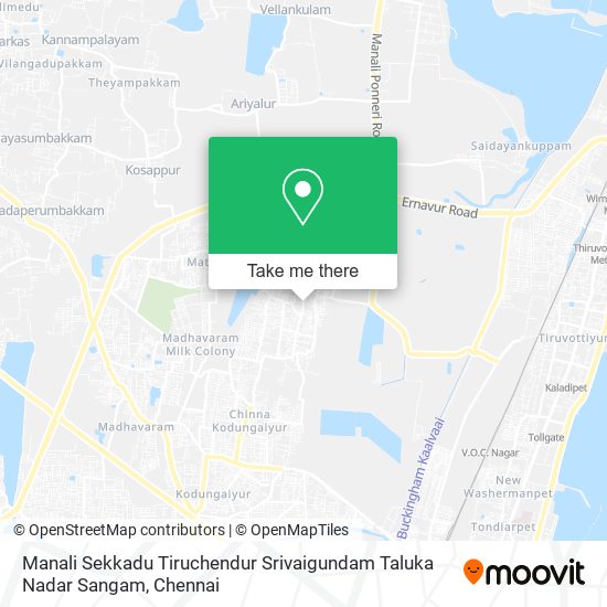 Manali Sekkadu Tiruchendur Srivaigundam Taluka Nadar Sangam map