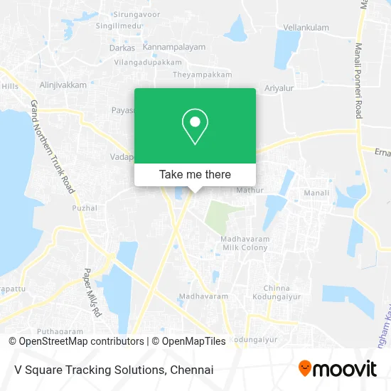 V Square Tracking Solutions map
