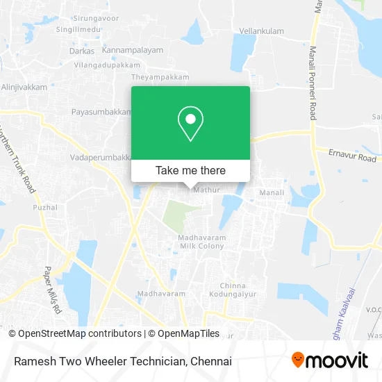 Ramesh Two Wheeler Technician map