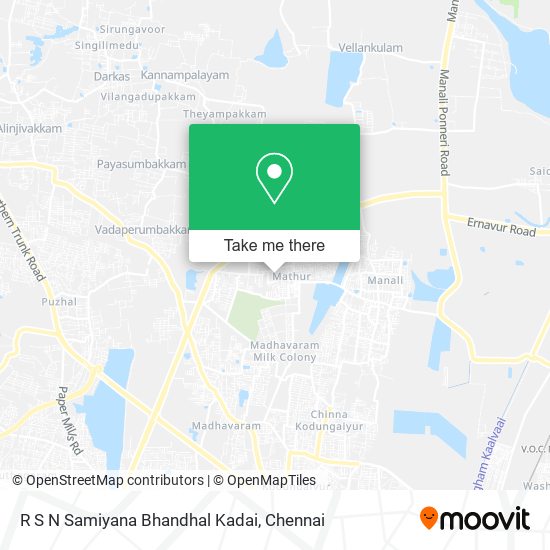 R S N Samiyana Bhandhal Kadai map