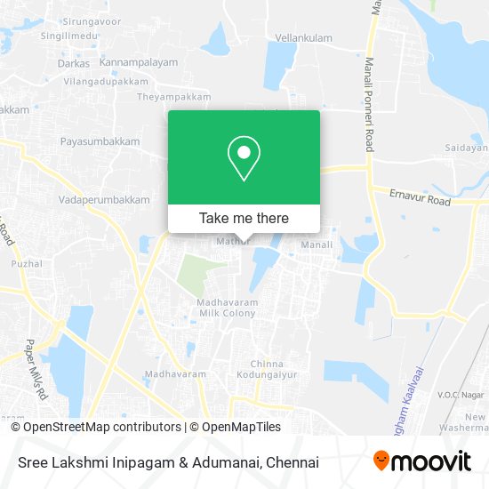 Sree Lakshmi Inipagam & Adumanai map