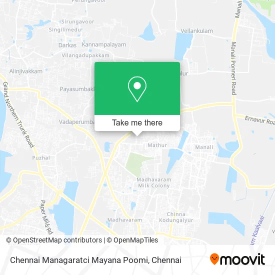 Chennai Managaratci Mayana Poomi map