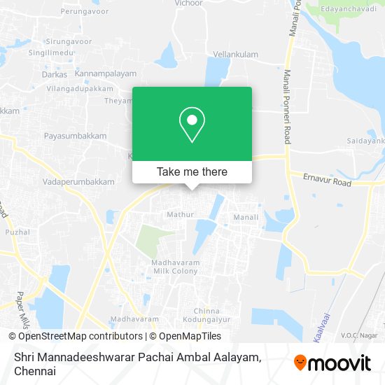 Shri Mannadeeshwarar Pachai Ambal Aalayam map